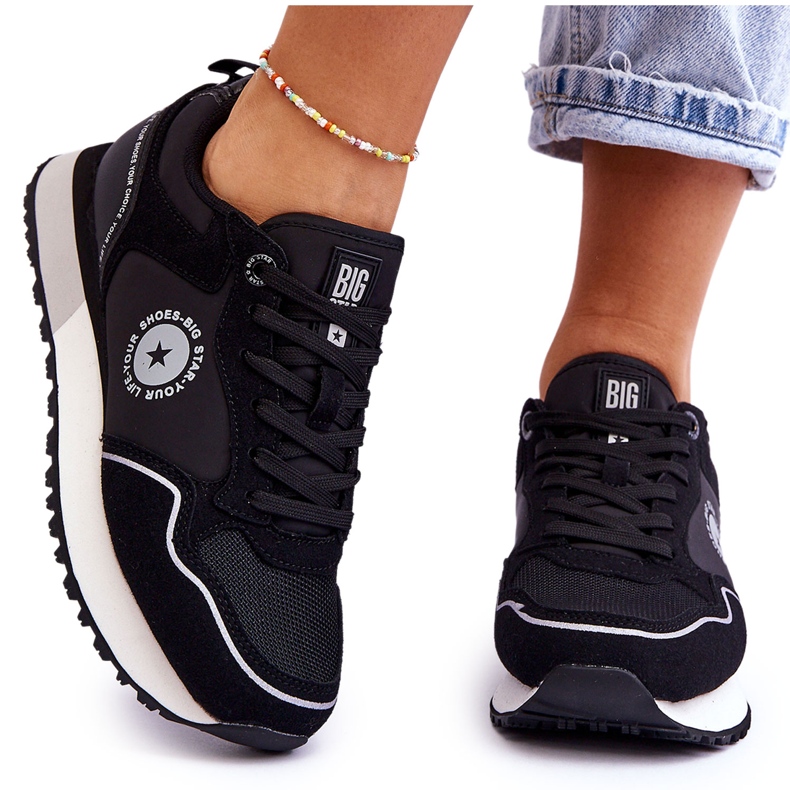 Sneakers da donna Memory Foam System Big Star LL274541 Nere nero