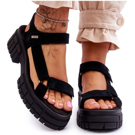 Sandali da donna in camoscio Big Star LL276035 neri nero