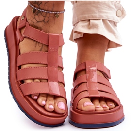 ZAXY Sandali vegani con velcro da donna JJ285016 Dusty Pink rosa