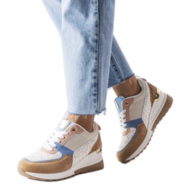 Sneaker beige e blu di Mireault