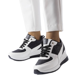 BM Sneakers con zeppa bianche e nere di Gaetane bianca