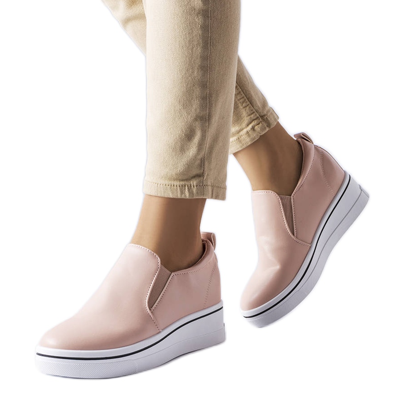 Sneakers rosa con zeppa di Francoeur