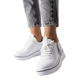 BM Sneakers bianche con zeppa bassa di Mathieu bianca