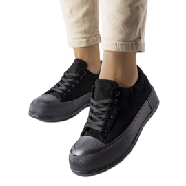 BM Sneakers nere con plateau di Agathe nero