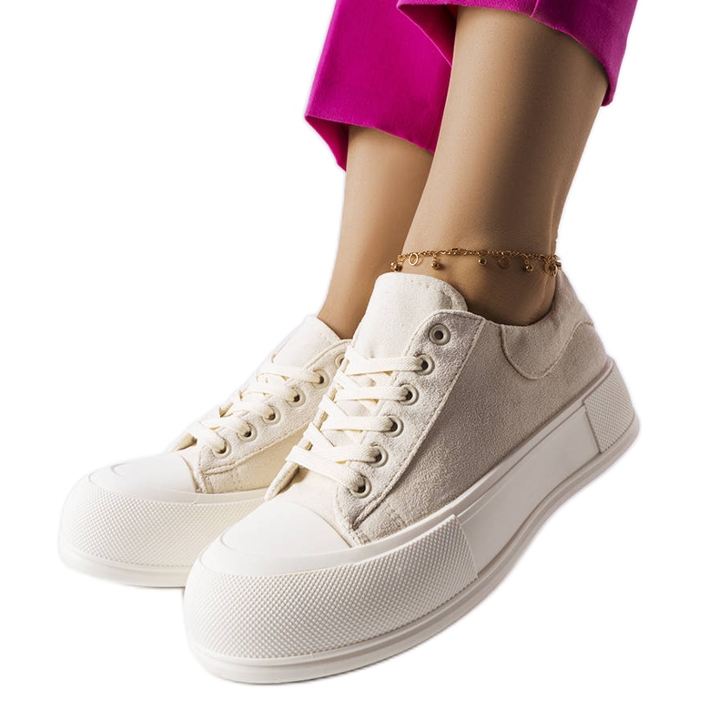 BM Sneaker beige con plateau di Agathe