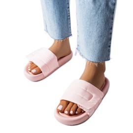 BM Pantofole rosa con velcro di Aleron