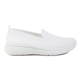 Slip on in tessuto da donna con suola spessa Black Shelovet bianco