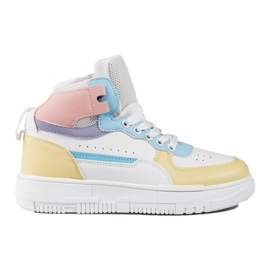 Sneakers alte da donna multicolor Shelovet bianco