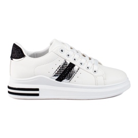 Sneakers Shelovet da donna su plateau alto bianco