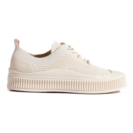 Sneakers da donna in tessuto Shelovet beige