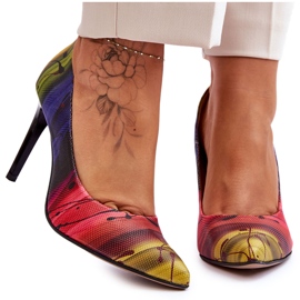Lewski Shoes Lewski dei tacchi alti di cuoio alla moda calza 2659 multicolore