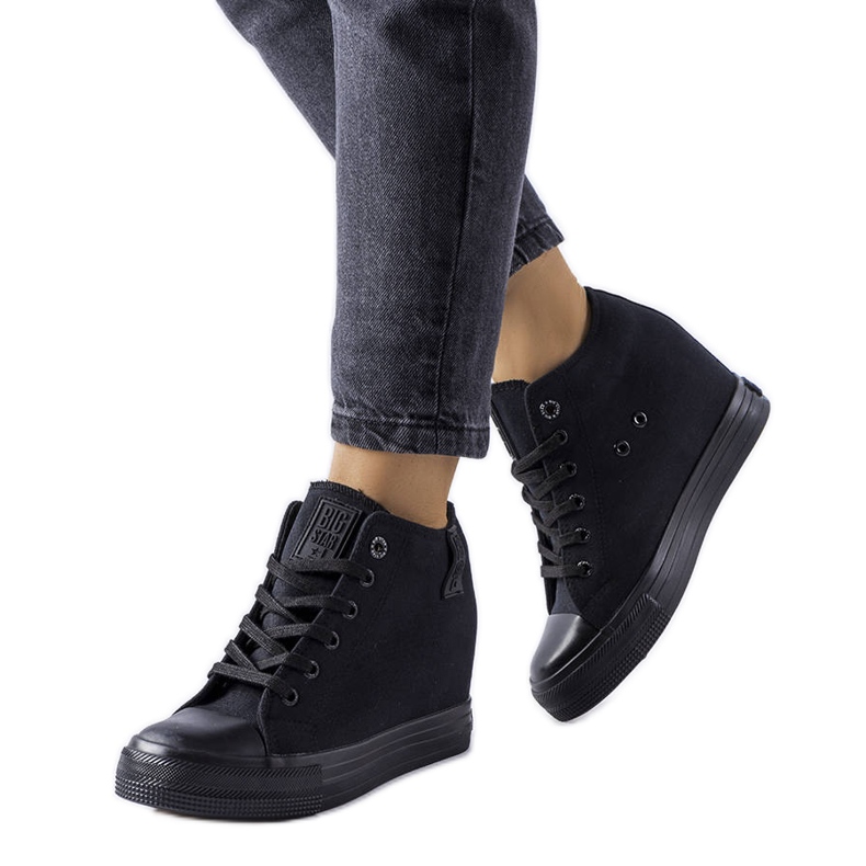 Sneakers con zeppa Big Star LL274034 nere nero