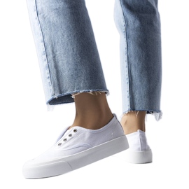 Sneaker senza lacci bianche di Rabican bianco