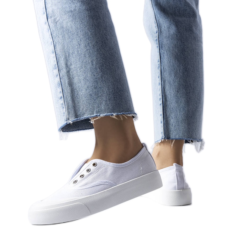 Sneaker senza lacci bianche di Rabican bianca