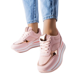 Sneakers rosa con suola spessa di Ethel