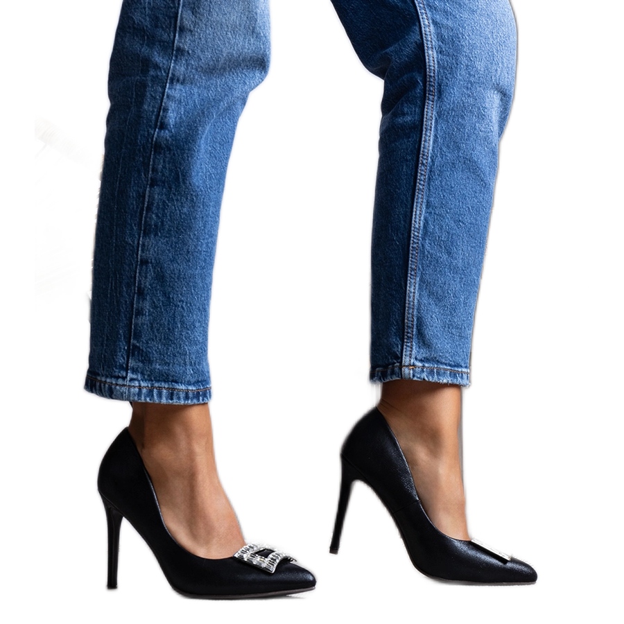 Tyson tacchi neri lucidi nero KeeShoes