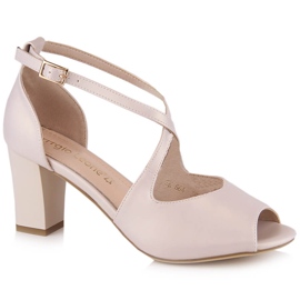 Sandali formali da donna sul palo beige perla Sergio Leone SK864