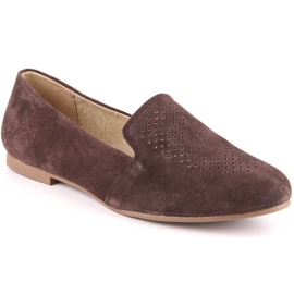 Comode scarpe slip-on in pelle scamosciata marrone S.Barski LR29515