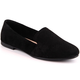 Comode scarpe slip-on in pelle scamosciata nera S.Barski LR29515 nero