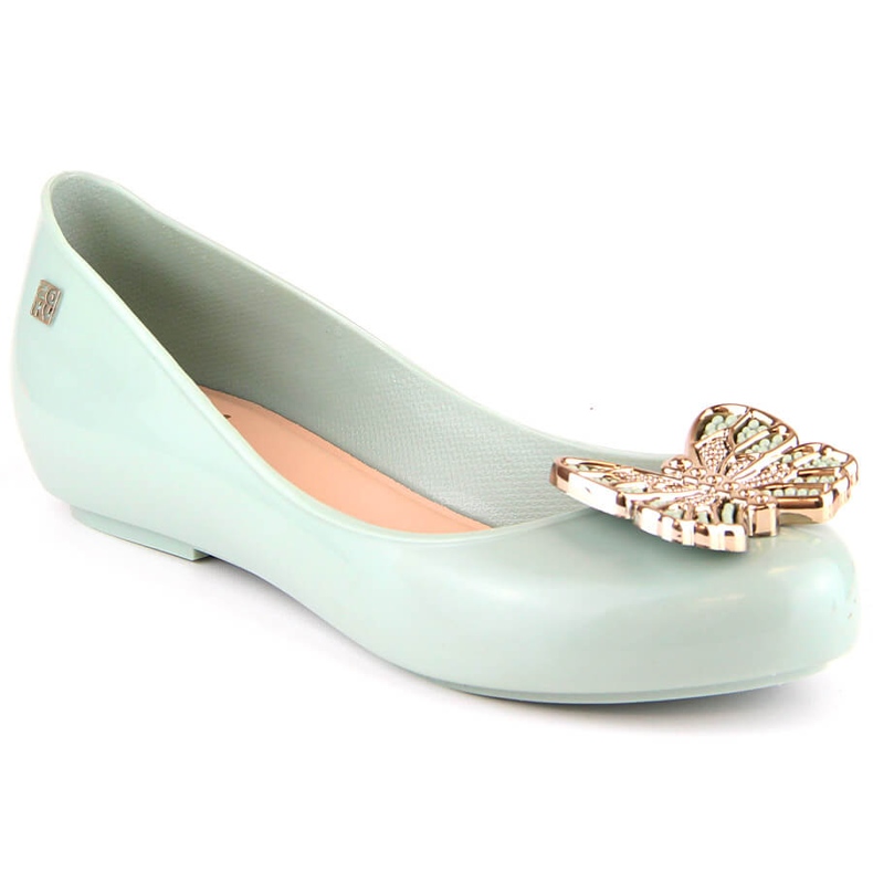 Comode ballerine elastiche profumate con farfalla verde Zaxy LL285017
