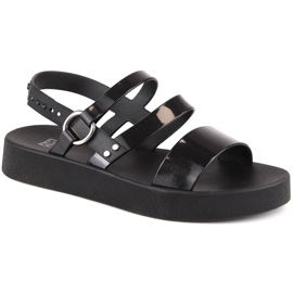Comodi sandali da donna sulla fragrante piattaforma nera Zaxy LL285008 nero