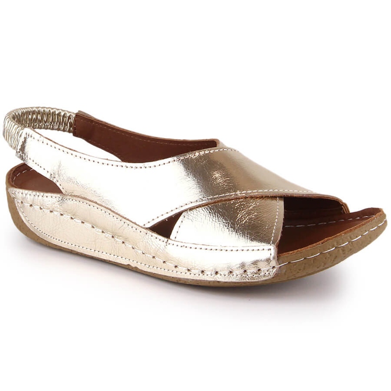 Sandali slip-on da donna in vernice oro T.Sokolski L22-1001 d'oro