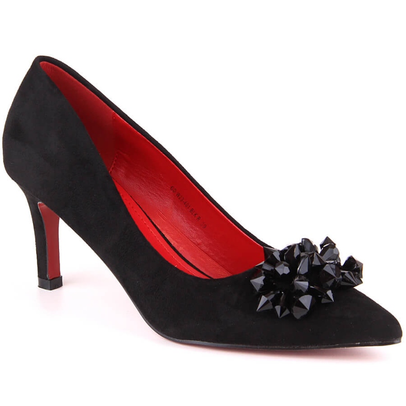 Décolleté da donna in camoscio con perline T.Sokolski W23-401 nero
