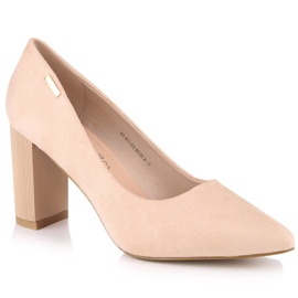 Décolleté in camoscio beige da donna sul palo T.Sokolski W23-402