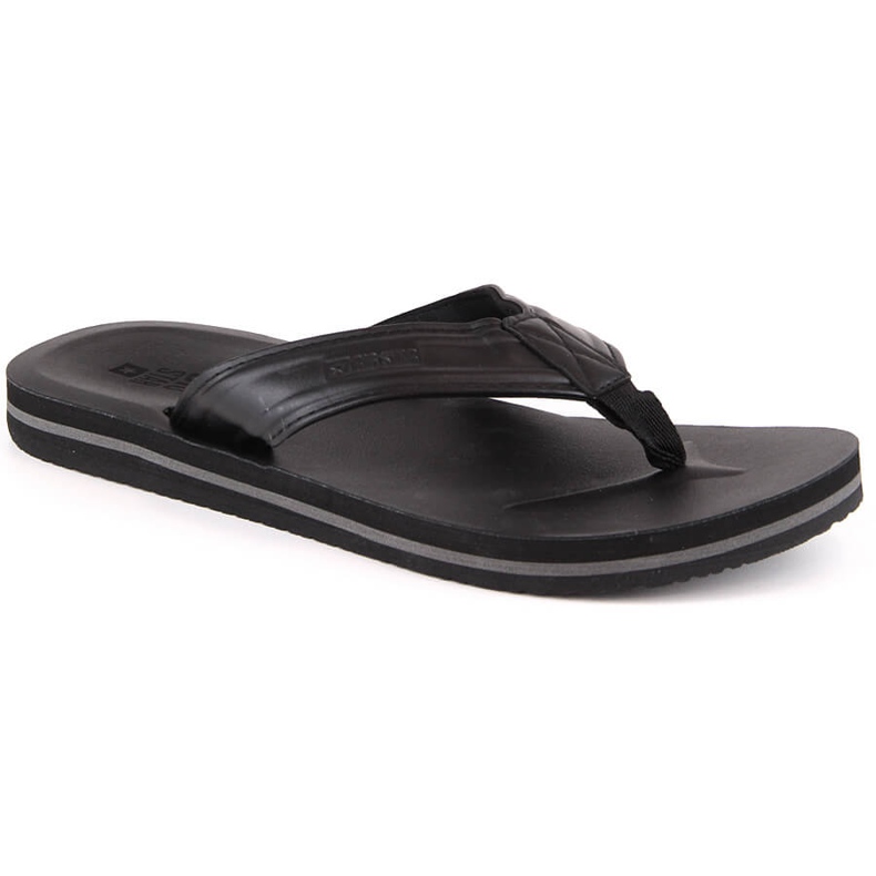 Infradito da uomo in pelle ecologica nera Big Star LL174605 nero