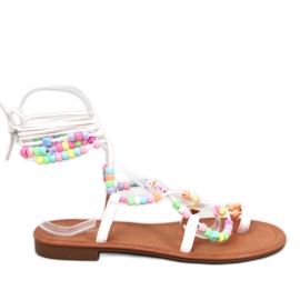 Seastar Megh Stivale alla romana con perline bianche bianco