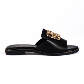 Eleganti infradito nere con fibbia shelovet nero