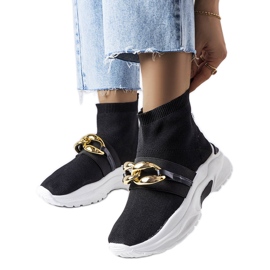 BM Sneakers nere Baptiste con catena nero