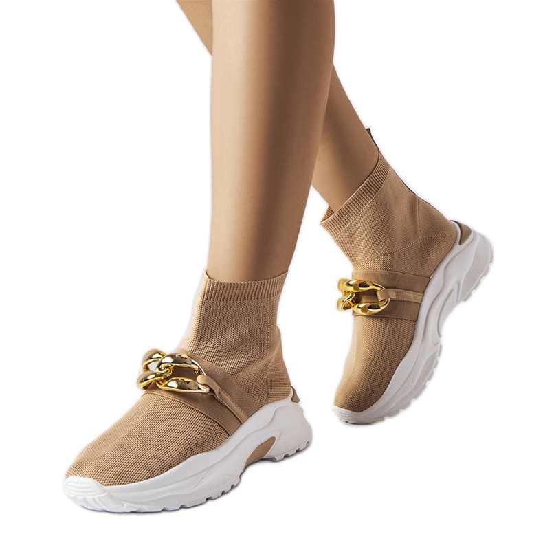 Sneakers Baptiste marroni con catena marrone