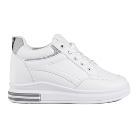 Sneakers bianche con zeppa nascosta di Shelovet bianca