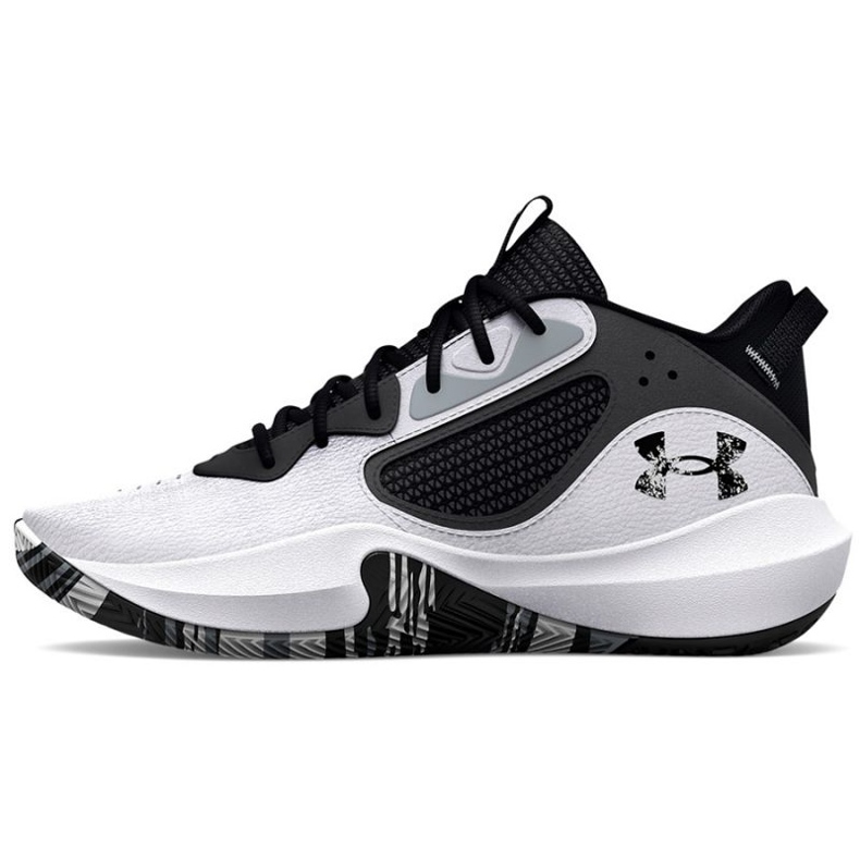 Under Armour Gs Lockdown 6 Jr. 3025617 101 scarpe da basket bianca bianca