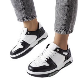 Sneaker Kristie nere con plateau bianco