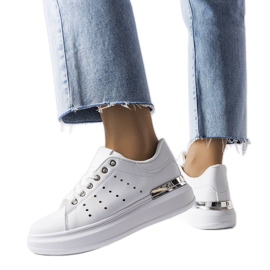 Sneakers bianche con traforo Chalut colorato bianca