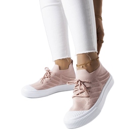 Sneaker Polaire rosa in tessuto elasticizzato