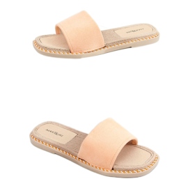 Pantofole in camoscio da donna Daniels Orange arancia