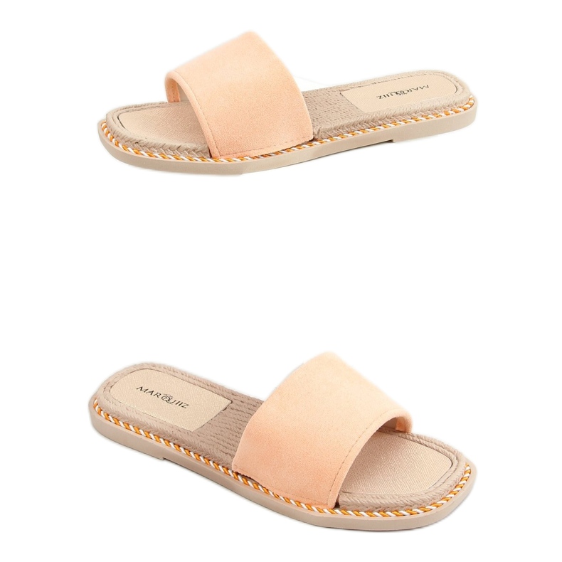Pantofole in camoscio da donna Daniels Orange arancia