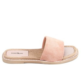 Pantofole da donna in camoscio Daniels Pink rosa