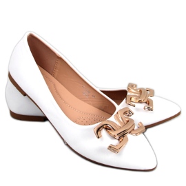 Seastar Eleganti ballerine con fibbia di Simona White bianco