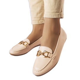 Mocassini beige con fibbia di Sauvé