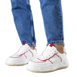 Sneakers bianche con inserti rossi di Nettie bianco