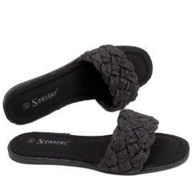 BM Ciabatte da donna stringate Erika nere nero