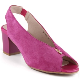 M. DASZYŃSKI Sandali slip-on in camoscio fucsia M.Daszyński SA169-6 rosa