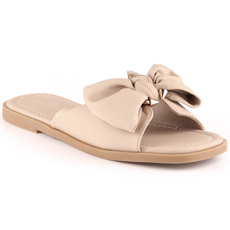 Sandali bassi da donna con fiocco beige eVento 5479