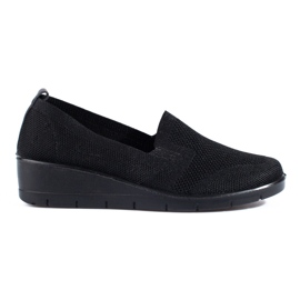 Scarpe con zeppa sportive in tessuto nero di T.Sokolski