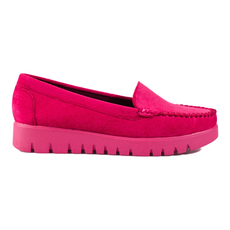 W. Potocki Mocassini slip-on in camoscio rosa con suola spessa di Potocki