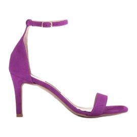 Marco Shoes Sandali eleganti realizzati in camoscio naturale viola